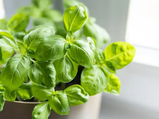 Krzew świeżej bazylii w doniczce. Idealna do pesto, sosów i sałatek. Zastanawiasz się, co zrobić ze świeżą bazylią? Oto inspiracja!