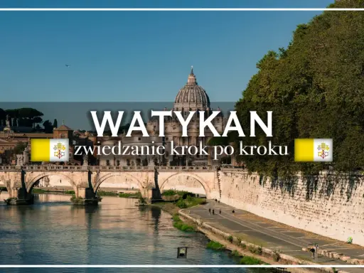 Widok na Tyber z Ponte Sant'Angelo i kopułą Bazyliki św. Piotra. Watykan, najmniejsze państwo świata, zaprasza do zwiedzania.