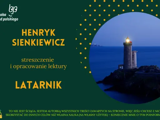 Latarnik Henryka Sienkiewicza. Obraz latarni morskiej na skalistej wysepce, symbolizującej motywy samotności i nadziei.