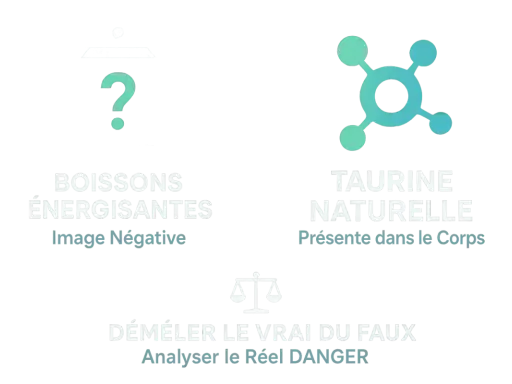 Boissons énergisantes : image négative. Taurine naturelle présente dans le corps. Analyser le réel danger des taurine effets secondaires.