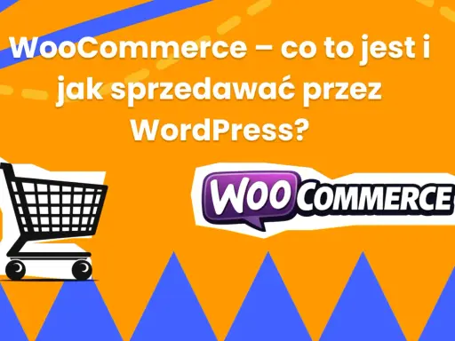 WooCommerce – co to jest i jak sprzedawać przez WordPress? Ikona koszyka i logo WooCommerce.