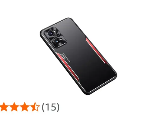 Eleganckie, czarne etui na telefon realme GT Neo 3T z czerwonymi akcentami.