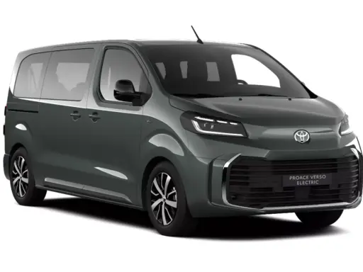 Furgoneta gris Toyota Proace Verso Electric, ideal para conocer sus medidas y capacidad.