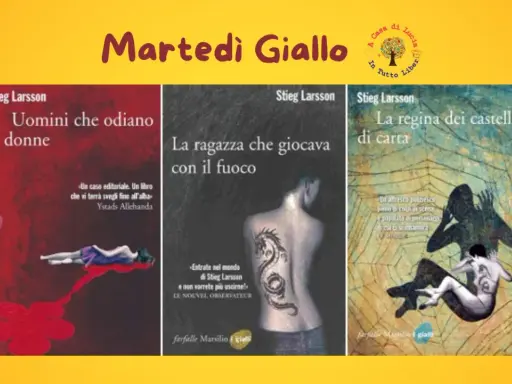 Copertine della trilogia "Uomini che odiano le donne" di Stieg Larsson, con "La ragazza che giocava con il fuoco" e "La regina dei castelli di carta".