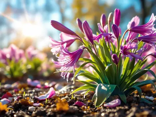 Agapanthe en pleine terre, ses fleurs mauves s'épanouissent sous le soleil. L'entretien est simple pour cette plante qui embellit le jardin.