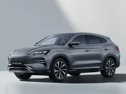 Szary BYD Seal U DM-i, SUV z nowoczesnym designem. Sprawdź jego atrakcyjną cenę i cechy.