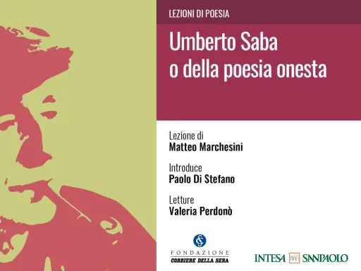 Lezioni di poesia su Umberto Saba e le sue saba poesie famose. Ritratto stilizzato del poeta.