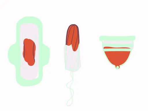 Podpaska, tampon i kubeczek menstruacyjny – wybór dla dziewcząt na pierwszy okres.