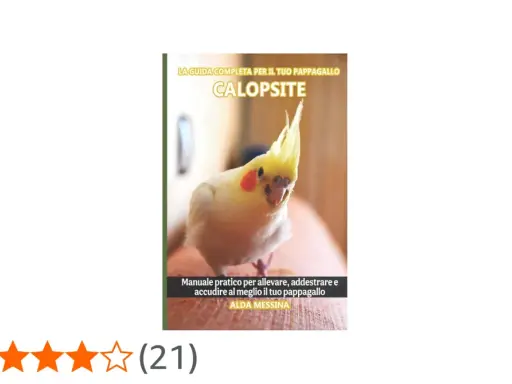Un pappagallo calopsite con cresta gialla spicca sulla copertina di un manuale.