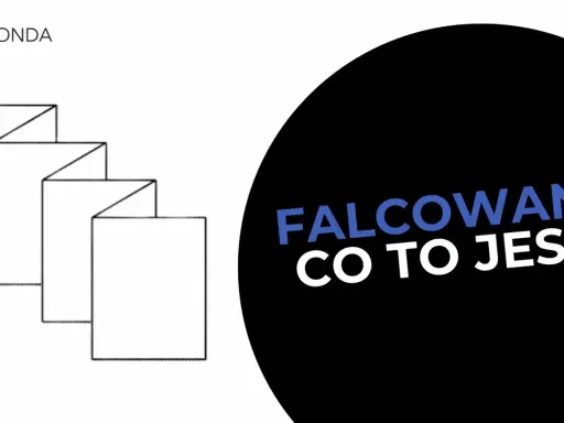 Ilustracja przedstawia schematyczne zagięcia papieru, obok napis "FALCOWANIE CO TO JEST?".
