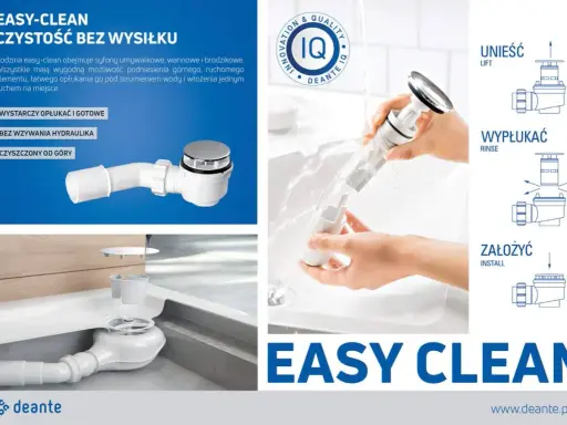 Jak wyjąć korek klik klak z umywalki? Instrukcja pokazuje, jak łatwo podnieść, wypłukać i założyć element syfonu Deante.
