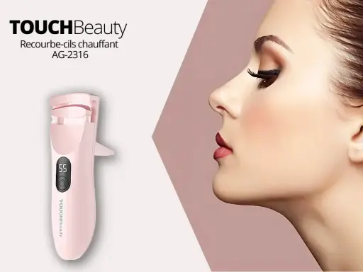 Recourbe-cils chauffant rose pour un regard de biche. Découvrez comment utiliser un recourbe cils pour des cils parfaits.