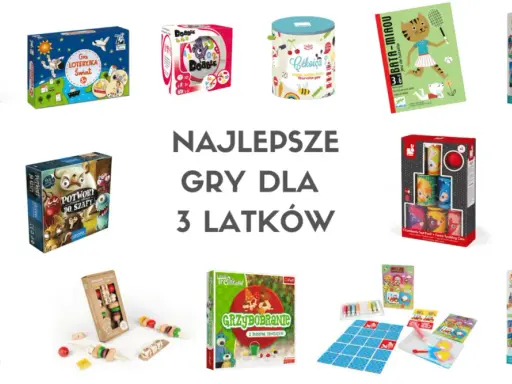 Kolekcja ciekawych gier dla 3-latków: od logicznych po zręcznościowe. Wiele opcji do wspólnej zabawy.