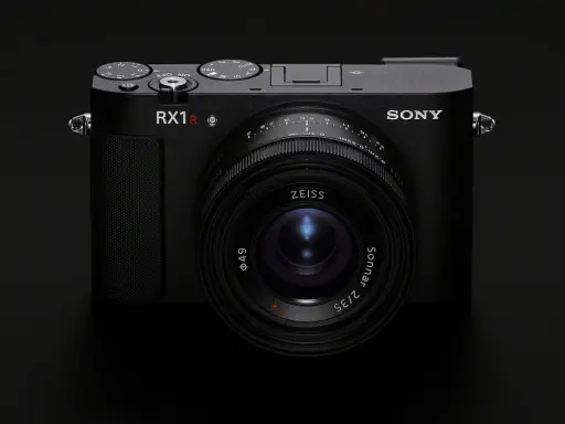 Elegancki aparat Sony RX1R III z obiektywem Zeiss Sonnar 2/35 mm, gotowy do uchwycenia wyjątkowych chwil.
