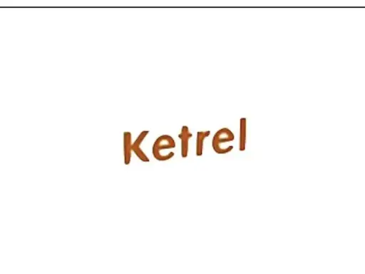Napis "Ketrel 25 mg" w kolorze brązowym, na białym tle.