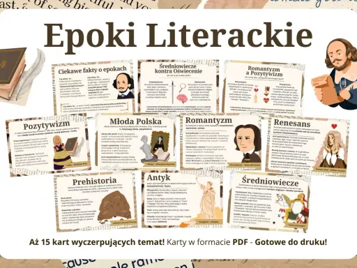Przewodnik po epokach literackich: od antyku po romantyzm. Poznaj kluczowe cechy i dzieła każdej epoki.