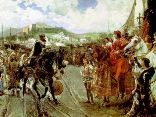 Bohaty orszak na koniach, z królem w czerni i królem w czerwieni, wjeżdża do miasta. To scena, kiedy skończyło się średniowiecze.