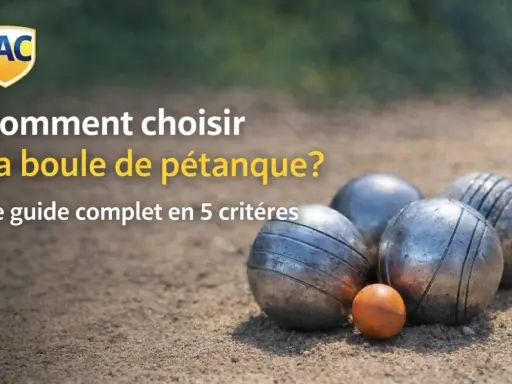 Guide complet pour comment choisir ses boules de pétanque. Des boules métalliques et une petite boule orange sur un terrain de sable.