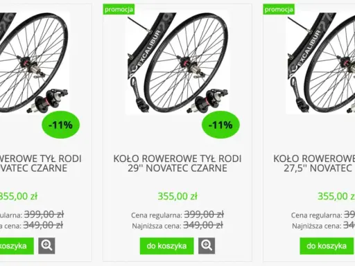 Koła rowerowe tylne RODI 26", 27,5" i 29" Novatec czarne, etrto co to? Promocja -11%!