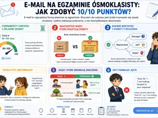 Przykładowy e-mail po polsku: wskazówki, jak napisać idealny e-mail na egzaminie ósmoklasisty, by zdobyć 10/10 punktów.