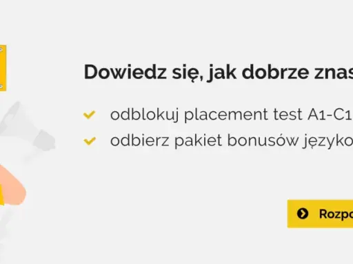 Sprawdź swój poziom angielskiego! Rozpocznij darmowy test, by odblokować materiały. Idealne dla tych, którzy chcą napisać rozprawkę angielski rozszerzony.