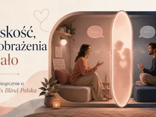 Para rozmawia, tworząc więź. Miłość nie jedno ma imię, a ta wizualizacja pokazuje, jak bliskość, wyobraźnia i ciało splatają się w poszukiwaniu uczucia.