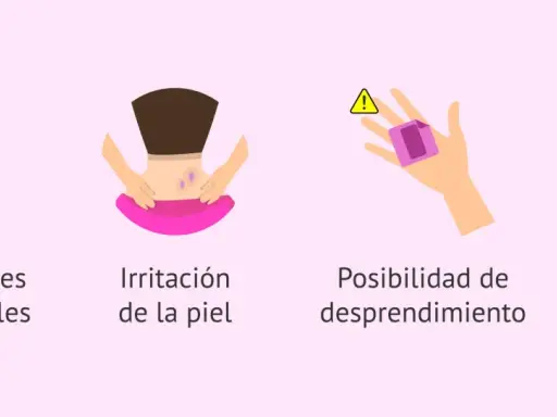 Sangrados leves intermenstruales, irritación, posibilidad de desprendimiento y coste elevado. Me bajo la regla con el parche puesto.