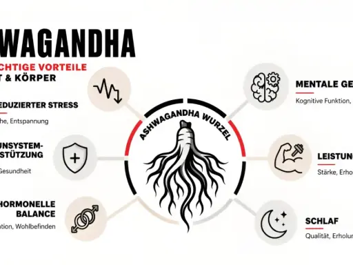Ashwagandha-Wurzel: Vorteile für Geist & Körper, Stressreduktion, Immunsystem, Balance, mentale Gesundheit, Leistung, Schlaf. Wie lange Ashwagandha einnehmen?