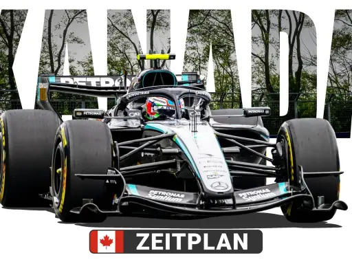 Formel 1 Rennwagen in Kanada. Der f1 kanada zeitplan wird hier angezeigt.
