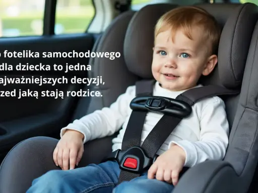 Uśmiechnięty chłopiec w foteliku samochodowym Titan Pro i-Size. Bezpieczeństwo dziecka w podróży to priorytet.