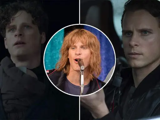 Adam Pålsson i olika roller, från dramatisk till rockstjärna. En collage som visar bredden i hans filmer och tv-program.