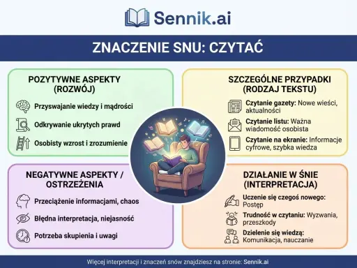 Ilustracja przedstawia mężczyznę siedzącego w fotelu i czytającego książkę, z unoszącymi się wokół niego otwartymi księgami.