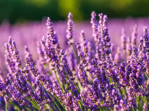 Champ de lavandin en fleurs, évoquant la sérénité et les nombreux lavandin bienfaits pour le bien-être.