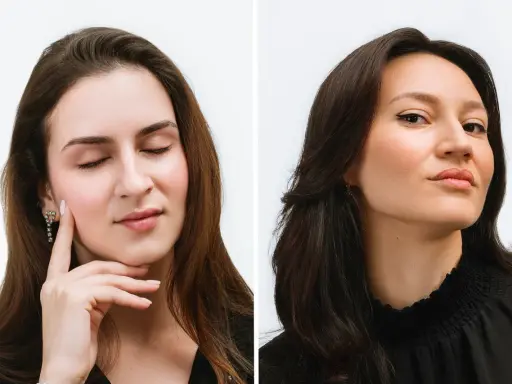 Avant/après : regard sublimé par un eye liner permanent.