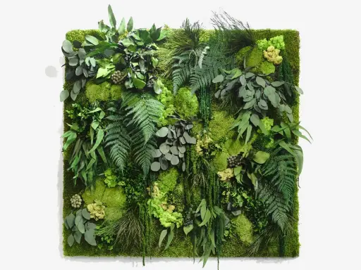 Un tableau végétal stabilisé, un chef-d'œuvre de nature préservée. L'art de fabriquer tableau végétal stabilisé prend vie avec cette composition luxuriante.