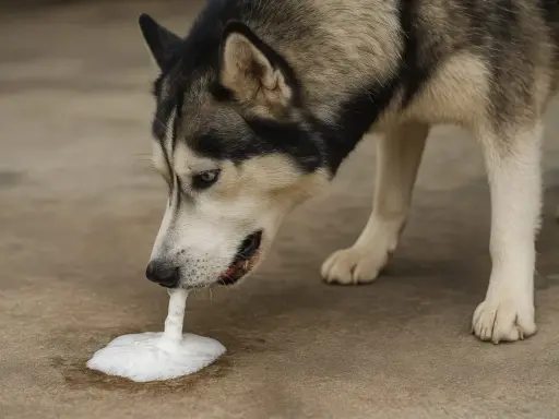 Husky wymiotuje pianą. Dowiedz się, co zrobić, gdy pies wymiotuje pianą, aby szybko mu pomóc.