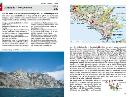 Wanderung von Campiglia nach Portovenere, entlang der Cinque Terre Küste mit atemberaubenden Panoramablicken.