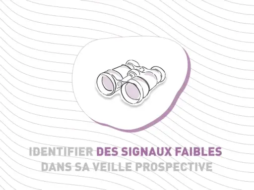 Jumelles stylisées pour identifier des signaux faibles dans sa veille prospective.