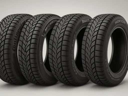 Quattro pneumatici invernali di marche note, tra cui Continental, Michelin, Pirelli e Nokian. Non sono pneumatici coreani, ma offrono prestazioni eccellenti.