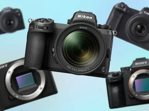 Aparat bezlusterkowy ranking: Nikon Z7 II, Sony Alpha 7 III, Canon EOS R.