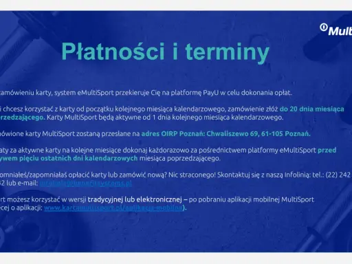 Opłacanie MultiSport: Metody, terminy, problemy i rozwiązania