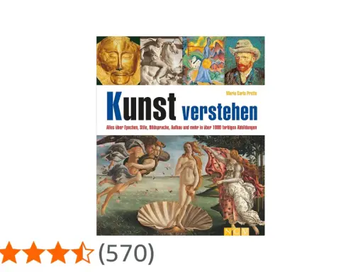 Buchcover "Kunst verstehen" mit verschiedenen Kunstwerken, die moderne Kunst merkmale illustrieren.