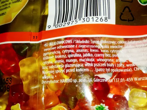 Haribo Złote Misie: Skład, żelatyna, barwniki. Czy wiesz, co jesz?
