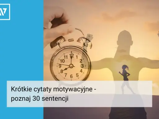 Budzik i sylwetka biegaczki symbolizują drogę do celu. Krótkie cytaty motywacyjne pomogą Ci w tej podróży.