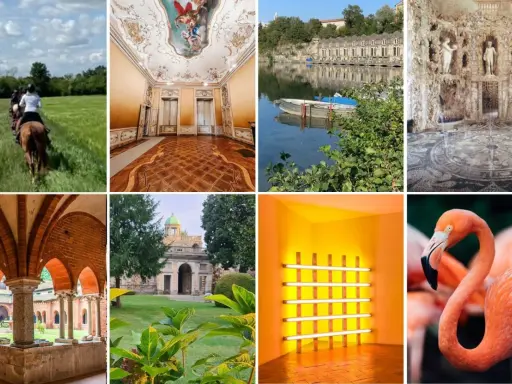 Una mezza giornata fuori Milano: cavalcata, ville storiche, lago, grotte, giardini e fenicotteri.