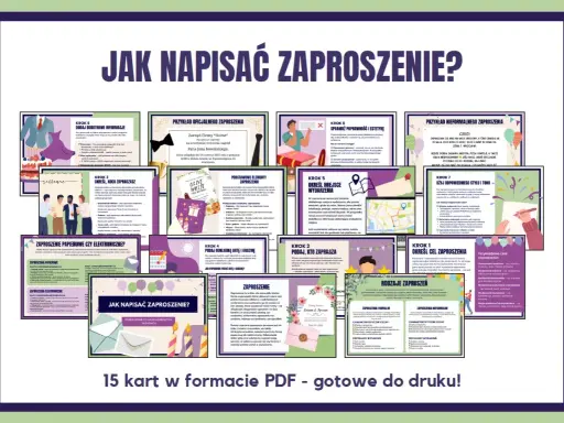Jak powinno wyglądać zaproszenie? 15 kart PDF do druku, krok po kroku, od celu po estetykę.