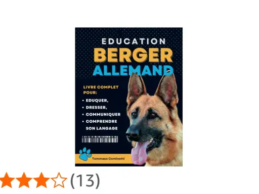 Livre sur l'éducation du berger allemand, couvrant l'apprentissage, le dressage et la communication.