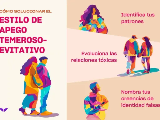 Soluciona el estilo de apego temeroso-evitativo: identifica patrones, evoluciona relaciones tóxicas y nombra creencias falsas.