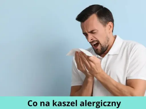 Mężczyzna z chusteczką w dłoniach, kaszlący. Szukasz domowych sposobów na kaszel alergiczny?