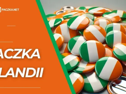 Mnóstwo przypinek z flagą Irlandii, gotowych do wysyłki. Tani paczka do Irlandii to szybki sposób na dotarcie do celu.